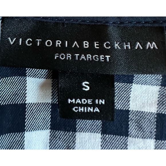 Victoria Beckham for Target gingham shirt w/ peplum hem. Size S - Picture 11 of 11